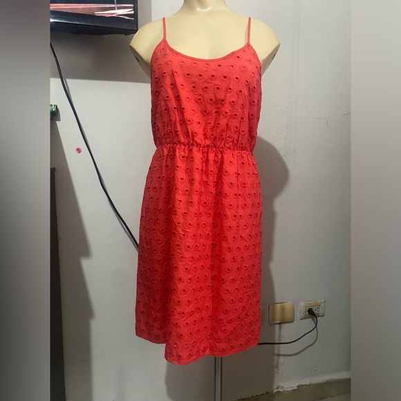 Madewell Orange Smocked Mini Sundress Excelent Like New - Picture 7 of 14